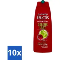 Garnier 10 x - Fructis - Shampoo - Colour Last - 250 ml - Kleurbehoud - Gekleurd Haar - Antioxidant - Haarvoeding - Haarbescherming