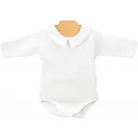 Babidu Romper 1185 wit, met kraagje, lange mouw | 12 maanden | maat 80