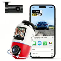 Xiaomi Dashcam 4K Omni, Voor Achter 4K+1080P HDR Autocamera's met STARVIS 2 IMX678, Nachtzicht, Parkeermodus, Spraakbesturing, 4G LTE, Bewegingsdetectie, 5GHz WiFi 6, App-bediening