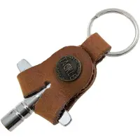 Tackle Instrument Supply Co . Drum Key with Leather Case Saddle Tan