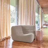 Sweeek Hoekfauteuil boucléstof 1 zitplaats Beige