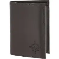 OXMOX Leren portemonnee Leather RFID Protect Kombibörse Windrose 2.0 Embossed Brown donkerbruin