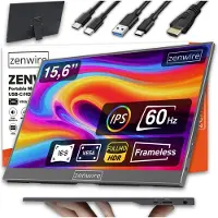 Zenwire AMG15 Portable Monitor 15.6 Inch 1920x1200 IPS – USB-C & HDMI – Extra Scherm voor Laptop en MacBook