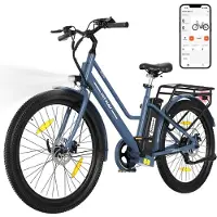 Hitway Elektrische Fiets BK8SL - Trendy 27.5 Inch City Commuter EBike met Afneembare 36V 13Ah Lithium Batterij - Mountain E-Bike met 250W Motor - Damesfiets met App Bediening - IP54 Waterdicht