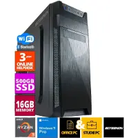 Screenon Budget Office PC - Ryzen 3 - 500GB SSD - 16GB RAM - Radeon Vega 8 - Windows 11 Pro + WiFi & Bluetooth