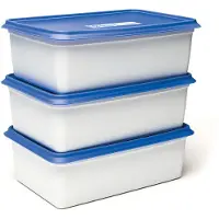 Day To Day - Alaska Diepvriesdozen - 3x 2000ml - Diepvries Vershoudbakjes - Stapelbare Bewaarbakjes - BPA-vrije Bewaardozen - Vaatwasbestendig & Microgolfoven veilige Vershouddozen - Gemaakt in België