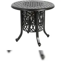 STILVORA Bistrotafel - Met Ingebouwde IJskoeler - Voor Tuin, Terras En Zwembad - Aluminium - Brons - 55x49 Cm