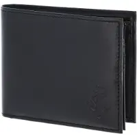 OXMOX Leren portemonnee Leather RFID Protect Querscheinbörse Freedom Anchor Embossed Black zwart