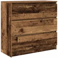 vidaXL Dressoir 80x35x76 cm spaanplaat oud hout