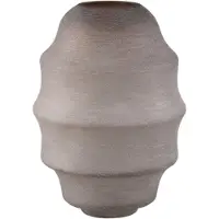 Ptmd Elladie Beige Round Glass Layered Vase High