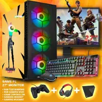 Screenon - Complete Fortnite Gaming PC Set - X18899 - V2 ( Game PC X18899 + 27 Inch Monitor + Toetsenbord + Muis + Controller )