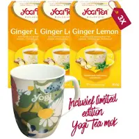 Yogi tea Ginger Lemon Bio - 3 pakjes - inclusief limited edition mok