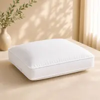 Droomtextiel Hoofdkussen - Boxkussen Hoofdkussen - 50x60x10 cm - Hotelkwaliteit Hoofdkussens - Geschikt voor rug-, zij- en buikslapers - 100% Katoen