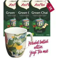 Yogi tea Green Chai Bio - 3 pakjes - inclusief limited edition mok