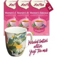 Yogi tea Women's Balance Bio - 3 pakjes - inclusief limited edition mok