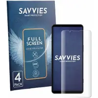 Savvies - Screenprotector voor Sony Xperia 1 VIII - Folie Beschermfolie transparant volledig dekking 4 Stuks