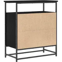 vidaXL Dressoir Zwart Eiken 69 x 35 x 80 cm Bewerkt hout