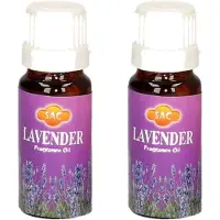 Sac 4x stuks geurolie lavendel geur 10 ml flesje - Aromaolie/parfumolie voor in geurbranders - Aromatische oliën