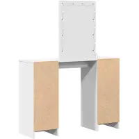 vidaXL Kaptafel Wit 102 x 33 x 135 cm Bewerkt hout