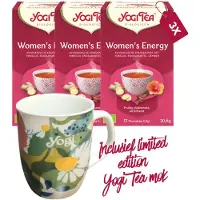 Yogi tea Women's Energy Bio - 3 pakjes - inclusief limited edition mok