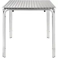 Bolero Bistrotafel Bolero, weerbestendig en stapelbaar, vierkant, RVS blad, 72(h)x70(b)x70(d)cm, U505