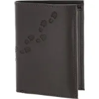 OXMOX Leren portemonnee Leather RFID Protect Kombibörse Footsteps 2.0 Embossed Brown donkerbruin