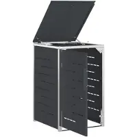 vidaXL Containerombouw for 1 Bin 240L Antracietkleurig