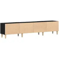 vidaXL TV Kast 180 x 31,5 x 40 cm Zwart Eiken Bewerkt hout