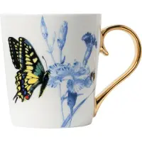 Heinen Delfts Blauw Mok Vlinder D 8,5 H 9,5 Cm