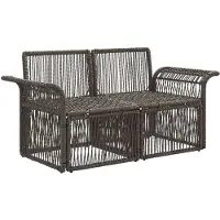 vidaXL Tuin Sofa 2-Aantal zitplaatsen Grijs poly rattan