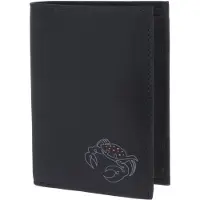 OXMOX portemonnee New Cryptan RFID Protect Kombibörse Crab Print Grey Black zwart