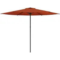 vidaXL Tuinparasol 300 x 300 cm Polyester Rechthoekig Terracotta
