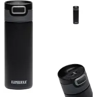 Kambukka Etna Thermosbeker 500 ml - Koffiebeker To Go - dubbelwandig- makkelijk reinigen - lekvrije Koffiebeker - Theebeker - Travel Mug - Zwart
