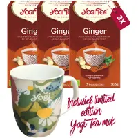 Yogi tea Ginger Bio - 3 pakjes - inclusief limited edition mok