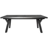 Lesli Living Murcia - Uittrektafel - 204/264x102 cm - Matt antraciet