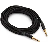 Gear4Music 6.35mm TS Jack - 6.35mm TS Jack Braided Pro Cable 9m