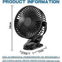 VHV - Clipventilator - clipventilator usb oplaadbaar - USB oplaadbaar, stil, met klem - voor bureau, kinderwagen, camping