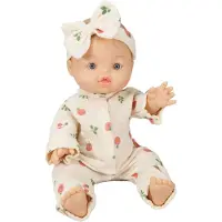 Heless Meisjes Babypop met Bruin Jurkje - 34cm