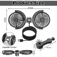 VHV - Autoventilator - usb autoventilator achterbank - USB oplaadbaar - voor auto, achterbank, camper