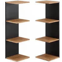 Vicco Paolo Wandplank – 30 x 95 cm Set van 2 Antraciet