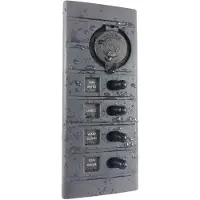 PLASTIMO 4 Way Switch Panel With Plug 15a 12v Grijs