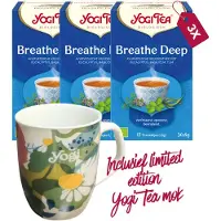 Yogi tea Breathe Deep Bio - 3 pakjes - inclusief limited edition mok