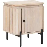 vidaXL Handgemaakt nachtkastje Wit 40 x 30 x 45 cm Massief Mango Hout