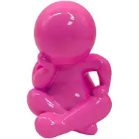 Present Time Decoratie Statue Amigo Sitting Large Bright Pink