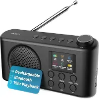 Majority Orwell - Draagbare Radio - DAB/DAB+/FM - Bluetooth - Wekker - EQ-modi - LED-display - Zwart