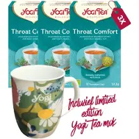 Yogi tea Throat Comfort Bio - 3 pakjes - inclusief limited edition mok