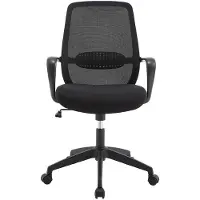 Vente-unique Bureaustoel - Stof - Zwart - VATISTA