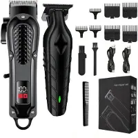 Fokelyi 12 in 1 Baardtrimmer - Tondeuse - Trimmer - Baardtrimmer - Waterdicht - All in One - Incl. 12 opzetstukken - Zwart