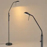 Home Sweet Home Industrie Vloerlamp - Zwart metalen Staande Lamp - 20.3/20.3/159cm - Inclusief LED G9 Lichtbron 3W 270Lm 2700K - met dimschakelaar - Voor slaapkamer en woonkamer