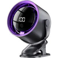VHV - Autoventilator - usb autoventilator achterbank - USB oplaadbaar, stil, met digitaal display, met LED verlichting - voor auto, achterbank, camper